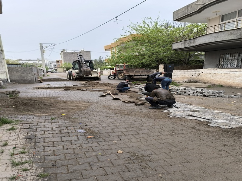 Kilitli Parke Taşı Onarım Çalışmalarına Hız Verildi